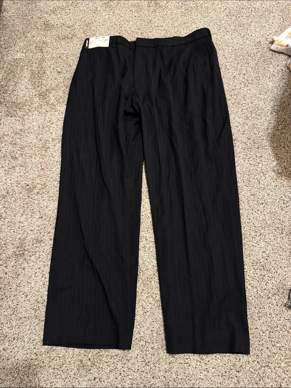 Murano Men's Black Pinstripe Dress Pants size 38x30 (NWT)